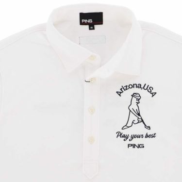 ピン PING　メンズ Mr.PING ロゴ刺繍 半袖 ポロシャツ 621-4160201　2024年モデル 詳細3