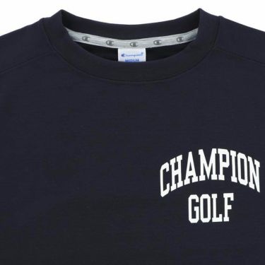 チャンピオンゴルフ ChampionGOLF　メンズ ロゴプリント UVカット ジップポケット付き 半袖 クルーネック スウェットシャツ C3-ZG002　2024年モデル 詳細3