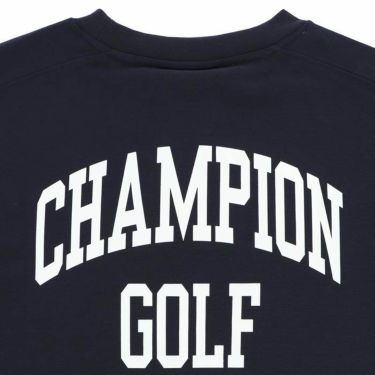 チャンピオンゴルフ ChampionGOLF　メンズ ロゴプリント UVカット ジップポケット付き 半袖 クルーネック スウェットシャツ C3-ZG002　2024年モデル 詳細4