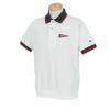 チャンピオンゴルフ ChampionGOLF　メンズ ペナントロゴ刺繍 トリコカラー UVカット 半袖 ポロシャツ C3-ZG303　2024年モデル オフホワイト（020）