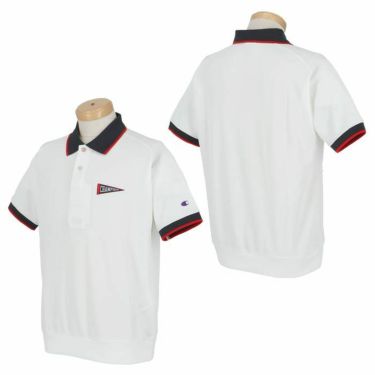 チャンピオンゴルフ ChampionGOLF　メンズ ペナントロゴ刺繍 トリコカラー UVカット 半袖 ポロシャツ C3-ZG303　2024年モデル 詳細2