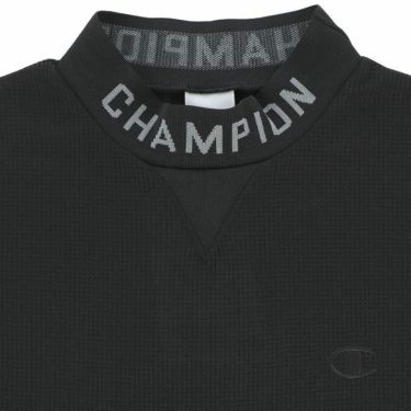 チャンピオンゴルフ ChampionGOLF　メンズ ワッフル生地 遮熱 星条旗刺繍 半袖 Vガゼット モックネックシャツ C3-ZG307　2024年モデル 詳細3