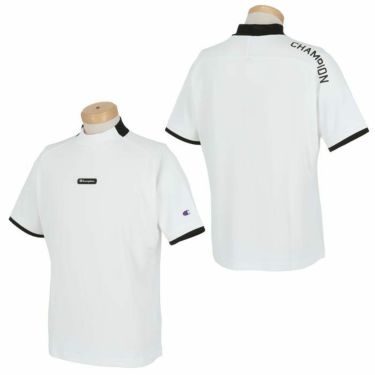 チャンピオンゴルフ ChampionGOLF　メンズ 配色切替 部分メッシュ 半袖 モックネックシャツ C3-ZG309　2024年モデル 詳細2