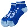 ルコック Le coq sportif　レディース ロゴジャカード 配色ライン アンクルソックス QGCXJB03 BL00 ブルー　2024年モデル ブルー（BL00）