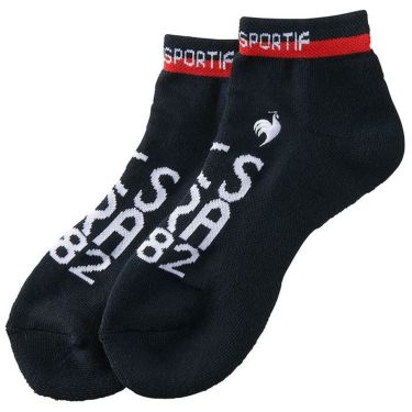 ルコック Le coq sportif　レディース ロゴジャカード 配色ライン アンクルソックス QGCXJB03 NV00 ネイビー ゴルフウェア [2024年モデル] ネイビー（NV00）