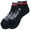 ルコック Le coq sportif　レディース ロゴジャカード 配色ライン アンクルソックス QGCXJB03 NV00 ネイビー ゴルフウェア [2024年モデル] ネイビー（NV00）