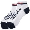 ルコック Le coq sportif　レディース ロゴジャカード 配色ライン アンクルソックス QGCXJB03 WH00 ホワイト ゴルフウェア [2024年モデル] ホワイト（WH00）