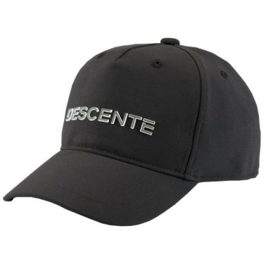 デサントゴルフ DESCENTE GOLF　メンズ 撥水 立体シリコンロゴ ストレッチ キャップ DGBXJC03 BK00 ブラック　2024年モデル ブラック（BK00）