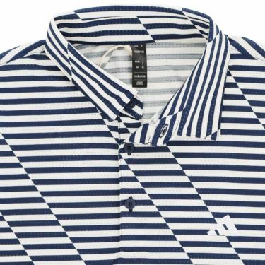 アディダス adidas　メンズ ボーダー柄 ドットメッシュ生地 ストレッチ 半袖 ポロシャツ KOV92　2024年モデル 詳細3