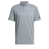 アディダス adidas　メンズ GO-TO 杢調 ストレッチ 総柄 半袖 ボタンダウン ポロシャツ KOW10　2024年モデル プリラブドインク（IU4425）