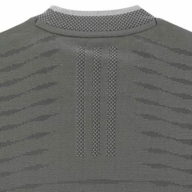 アディダス adidas　メンズ ULTIMATE365 スリーストライプス ジャガード ストレッチ 半袖 モックネックシャツ IEY08　2024年モデル 詳細4