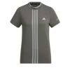 アディダス adidas　レディース ULTIMATE365 スリーストライプス ジャカード ストレッチ 半袖 モックネックシャツ IKJ61　2024年モデル ブラック/ホワイト（IN6606）