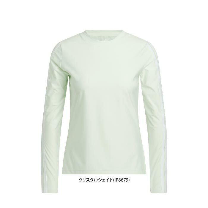 アディダス adidas　レディース ULTIMATE365 スリーストライプス ストレッチ 長袖 クルーネックシャツ IYW72　2024年モデル