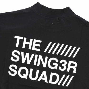 ザ スウィンガー THE SWINGGGR　メンズ ロゴプリント ストレッチ 半袖 モックネックシャツ 0124-SWG-CT003　2024年モデル 詳細4