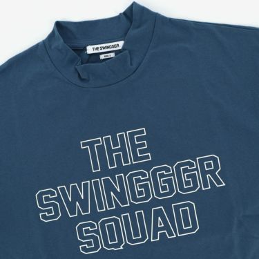 ザ スウィンガー THE SWINGGGR　メンズ アウトラインロゴ ストレッチ 半袖 モックネックシャツ 0124-SWG-CT006　2024年モデル 詳細3