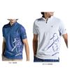 マンシングウェア Munsingwear　メンズ ペンギンモチーフ ジャカード ストレッチ 半袖 ハーフジップシャツ MGMXJA09　2024年モデル