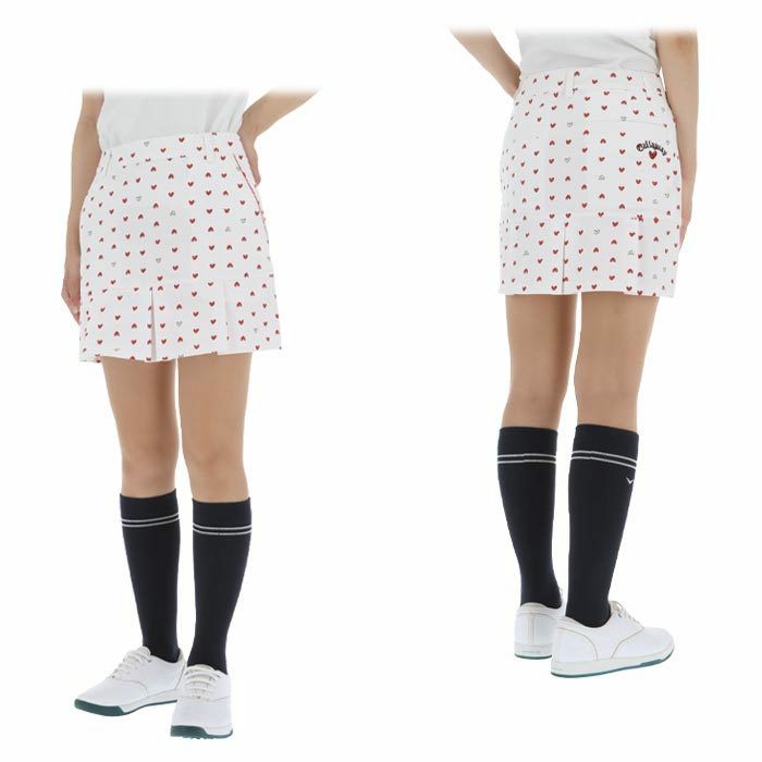 キャロウェイ Callaway　レディース ラブキャロウェイ ハートプリント 総柄 裾プリーツ スカート C24128222　2024年モデル 詳細2