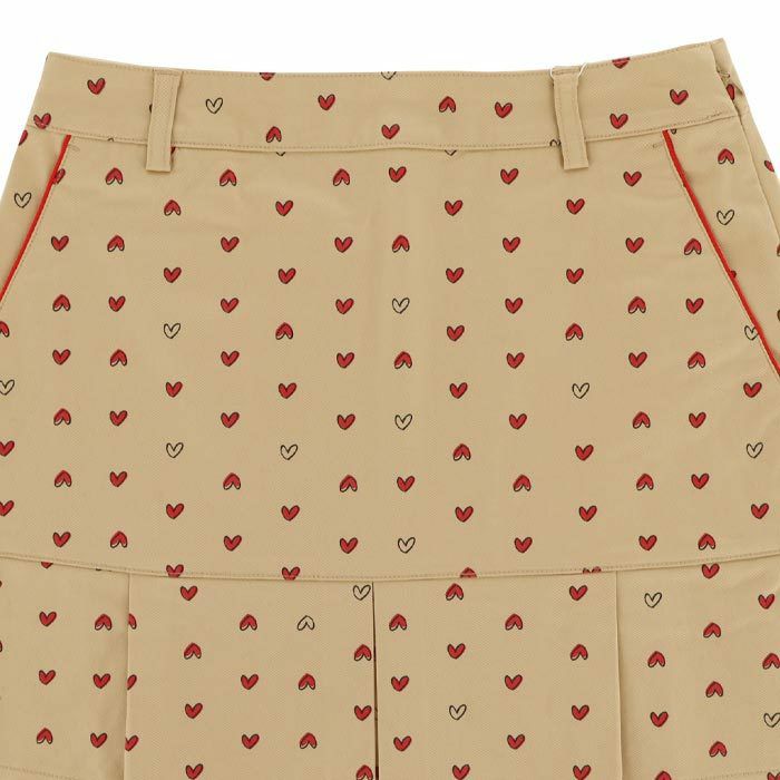 キャロウェイ Callaway　レディース ラブキャロウェイ ハートプリント 総柄 裾プリーツ スカート C24128222　2024年モデル 詳細3