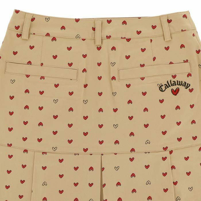 キャロウェイ Callaway　レディース ラブキャロウェイ ハートプリント 総柄 裾プリーツ スカート C24128222　2024年モデル 詳細4