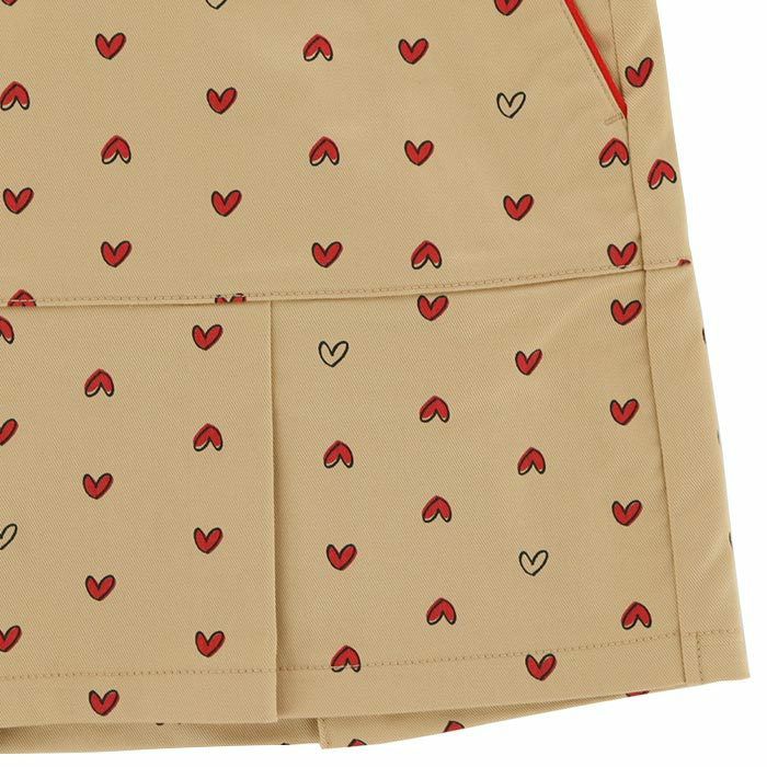 キャロウェイ Callaway　レディース ラブキャロウェイ ハートプリント 総柄 裾プリーツ スカート C24128222　2024年モデル 詳細6