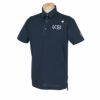 ルコック Le coq sportif　メンズ ロゴデザイン ワッペン 半袖 ポロシャツ QGMXJA02　2024年モデル ネイビー（NV00）