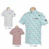 ルコック Le coq sportif　メンズ ロゴ刺繍 エッフェル塔柄 半袖 ポロシャツ QGMXJA05　2024年モデル