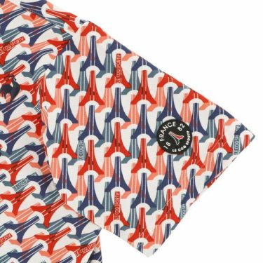 ルコック Le coq sportif　メンズ ロゴ刺繍 エッフェル塔柄 半袖 ポロシャツ QGMXJA05　2024年モデル 詳細4