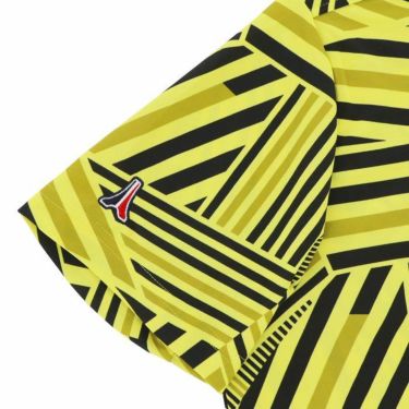 ルコック Le coq sportif　メンズ ロゴ刺繍 総柄プリント フレンチボーダー 半袖 ポロシャツ QGMXJA12　2024年モデル 詳細5