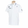ルコック Le coq sportif　メンズ ロゴ刺繍 ワッペン 半袖 ポロシャツ QGMXJA17　2024年モデル ホワイト（WH00）