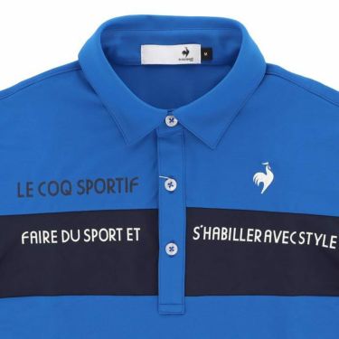 ルコック Le coq sportif　メンズ ロゴプリント 配色切替 半袖 ポロシャツ QGMXJA19　2024年モデル 詳細3