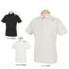 デサントゴルフ DESCENTE GOLF　メンズ BASIC SERIES ロゴライン切替 半袖 フライフロント ポロシャツ DGMXJA05　2024年モデル