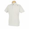 デサントゴルフ DESCENTE GOLF　メンズ BASIC SERIES ロゴライン切替 半袖 フライフロント ポロシャツ DGMXJA05　2024年モデル グレー（GY00）