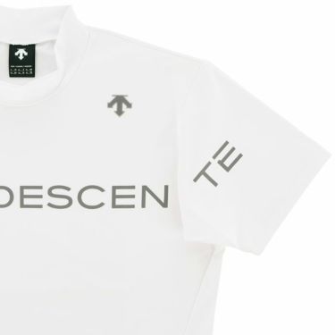 デサントゴルフ DESCENTE GOLF　メンズ クーリング ベアスムース生地 ロゴプリント UVカット 半袖 モックネックシャツ DGMXJA17　2024年モデル 詳細4