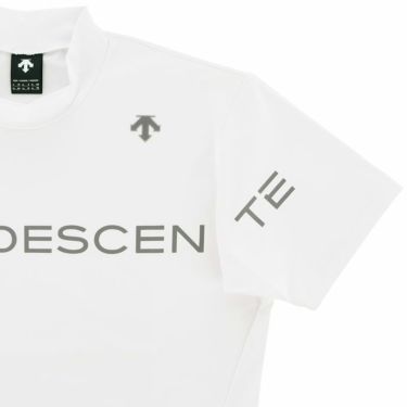 デサントゴルフ DESCENTE GOLF　メンズ クーリング ベアスムース生地 ロゴプリント UVカット 半袖 モックネックシャツ DGMXJA17　2024年モデル 詳細4