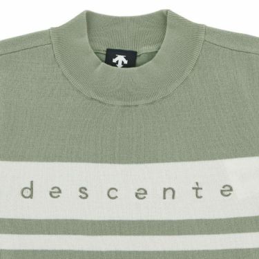 デサントゴルフ DESCENTE GOLF　レディース 配色切替 半袖 モックネック ニット プルオーバー DGWXJA10　2024年モデル 詳細3