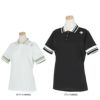 デサントゴルフ DESCENTE GOLF　レディース 配色ライン 天竺素材 UVカット 半袖 ポロシャツ DGWXJA11　2024年モデル