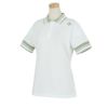 デサントゴルフ DESCENTE GOLF　レディース 配色ライン 天竺素材 UVカット 半袖 ポロシャツ DGWXJA11　2024年モデル ホワイト（WH00）