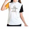 マンシングウェア Munsingwear　レディース ENVOY ペンギンプリント アシンメトリー カラーブロック 半袖 モックネックシャツ MEWXJA04　2024年モデル ホワイト（WH00）