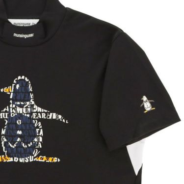 マンシングウェア Munsingwear　レディース ENVOY ペンギンプリント アシンメトリー カラーブロック 半袖 モックネックシャツ MEWXJA04　2024年モデル 詳細4