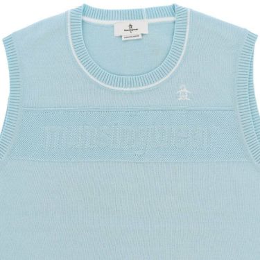 マンシングウェア Munsingwear　レディース ロゴジャカード 編地切替 クルーネック ニット ベスト MGWXJL82　2024年モデル 詳細3