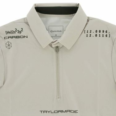 テーラーメイド TaylorMade　メンズ T-ICE カーボンモチーフ柄 クーリング 半袖 ハーフジップ ポロシャツ TL402　2024年モデル 詳細3