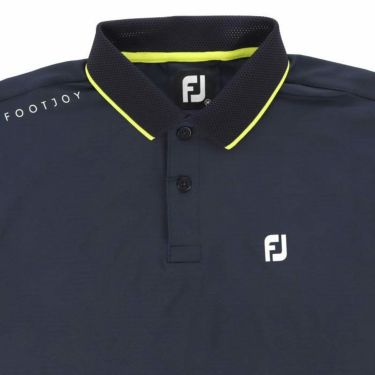 フットジョイ FootJoy　メンズ ロゴデザイン ジャガード メッシュ衿 半袖 ポロシャツ FJ-S24-S03　2024年モデル 詳細3