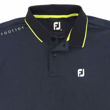 フットジョイ FootJoy　メンズ ロゴデザイン ジャガード メッシュ衿 半袖 ポロシャツ FJ-S24-S03　2024年モデル 詳細4