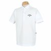 キャロウェイ Callaway　メンズ ロゴ刺繍 総柄 フラワージャガード 半袖 ポロシャツ C24134117　2024年モデル ホワイト（1030）