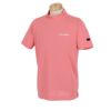 キャロウェイ Callaway　メンズ バックロゴプリント クローズドメッシュ ストレッチ 半袖 モックネックシャツ C24134119　2024年モデル ピンク（1092）