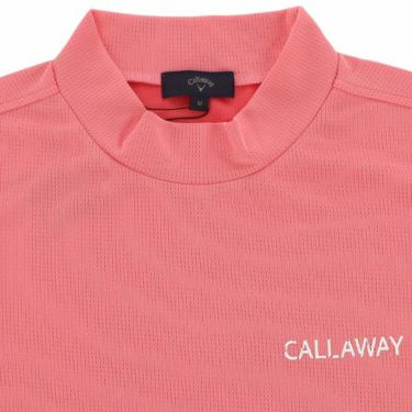 キャロウェイ Callaway　メンズ バックロゴプリント クローズドメッシュ ストレッチ 半袖 モックネックシャツ C24134119　2024年モデル 詳細3