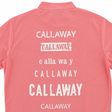 キャロウェイ Callaway　メンズ バックロゴプリント クローズドメッシュ ストレッチ 半袖 モックネックシャツ C24134119　2024年モデル 詳細4