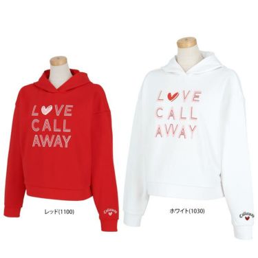 キャロウェイ Callaway　レディース ラブキャロウェイ スウェット 長袖 プルオーバー パーカー C24117220　2024年モデル 詳細1