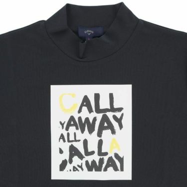 キャロウェイ Callaway　レディース 鹿の子 ロゴデザイン ストレッチ 半袖 モックネックシャツ C24134213　2024年モデル 詳細3