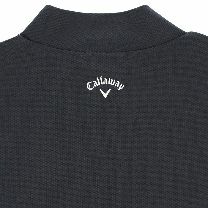 キャロウェイ Callaway　レディース 鹿の子 ロゴデザイン ストレッチ 半袖 モックネックシャツ C24134213　2024年モデル 詳細4